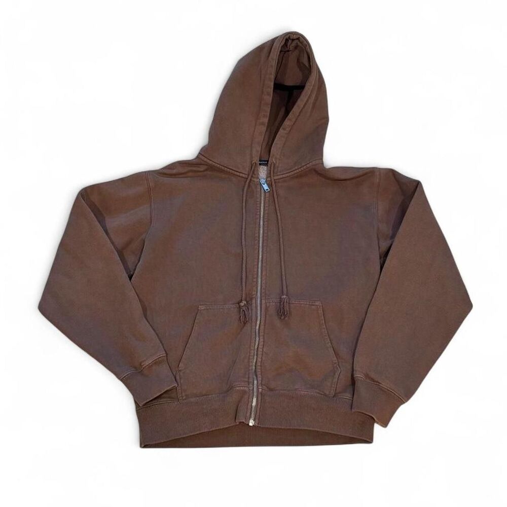 Brandy Melville Brown Full-Zip Hoodie